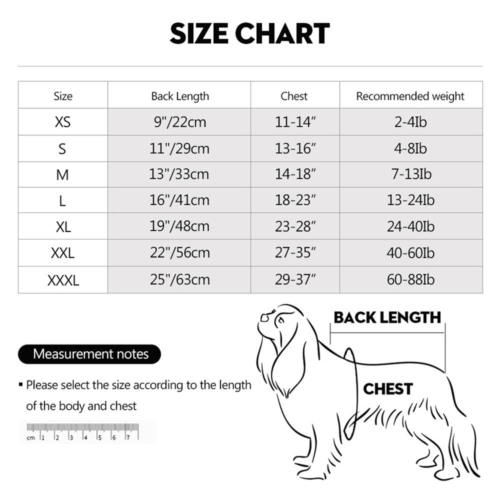 Dog Surgical Recovery Suit Onesie Breathable Abdominal Wounds and Protect Skin Prevent Licking Cone E Collar Alternative After Post-Operation Wear