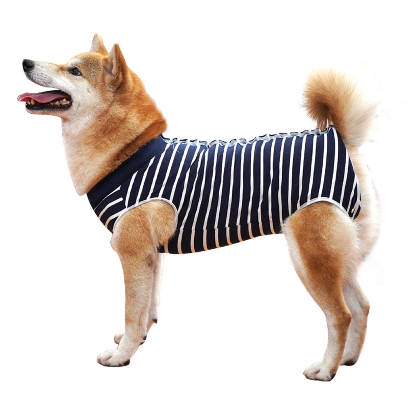 Dog Surgical Recovery Suit Onesie Breathable Abdominal Wounds and Protect Skin Prevent Licking Cone E Collar Alternative After Post-Operation Wear
