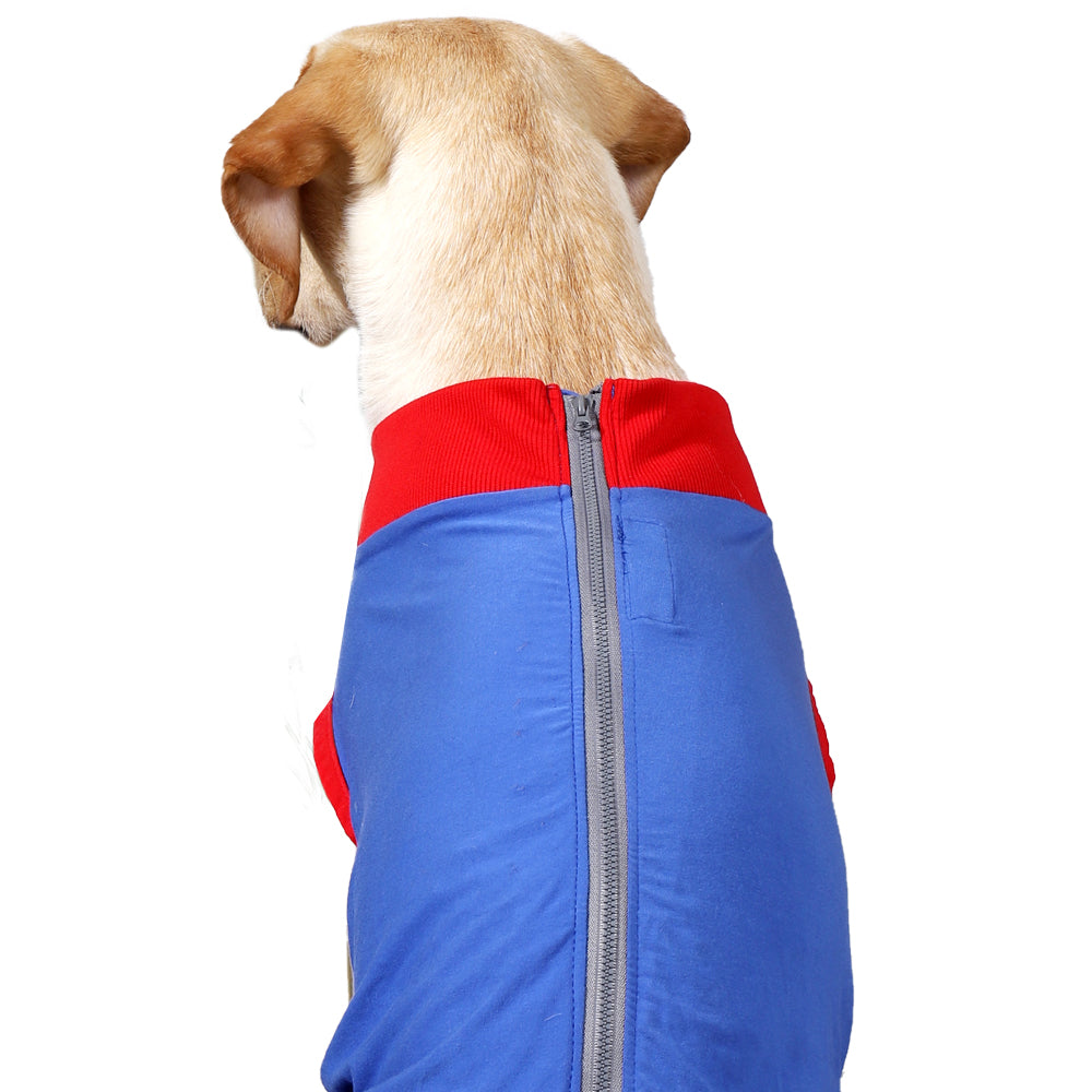 Dog Surgical Recovery Suit Onesie Breathable Abdominal Wounds and Protect Skin Prevent Licking Cone E Collar Alternative After Post-Operation Wear